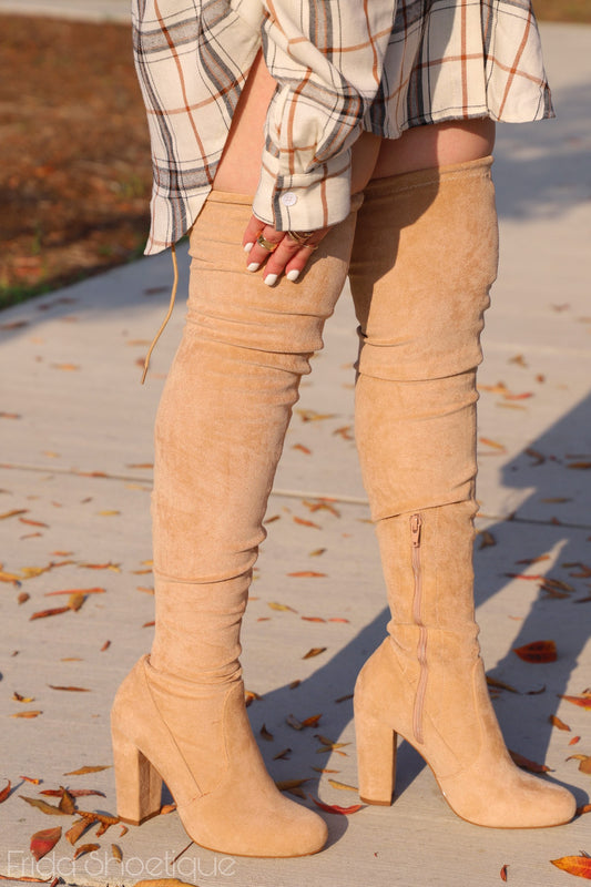 Gianna - Nude Thigh High Boot